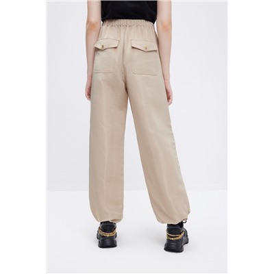 Jogger de tiro alto Beige