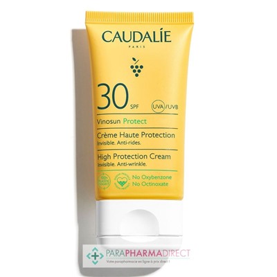 Caudalie Vinosun Protect - SPF30 - Crème Solaire Haute Protection 50ml