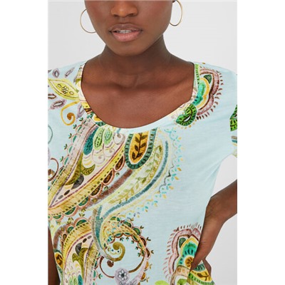 Camiseta manga corta paisley