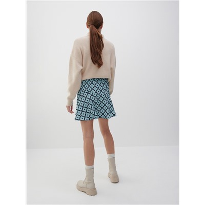 Patterned mini skirt