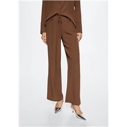 Pantalón recto cordón -  Mujer | MANGO OUTLET Melilla