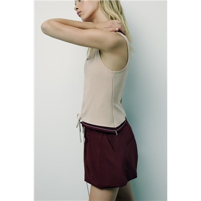RIBBED STRETCH TOP