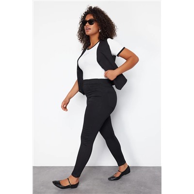 Siyah Tayt Görünümlü Ektra Esnek Skinny Jeans TBBSS24CJ00034