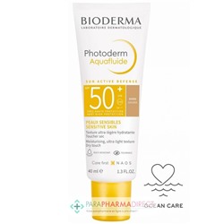 Bioderma Photoderm Aquafluide SPF50+ - Teinte Dorée - Peaux Sensibles 40ml