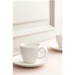 Loris 2 Kişilik Kahve Fincan Takımı - Beyaz - 90 ml