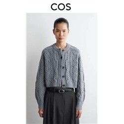 Кардиган в стиле ретро, ​​связанный косами  CO*S