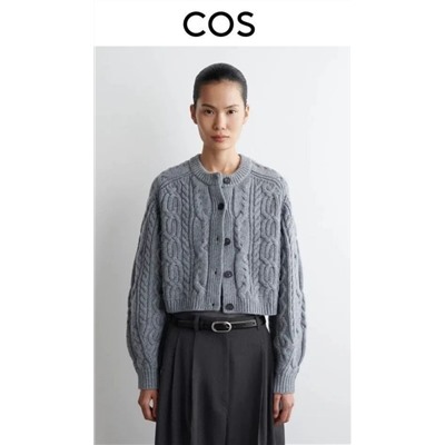 Кардиган в стиле ретро, ​​связанный косами  CO*S