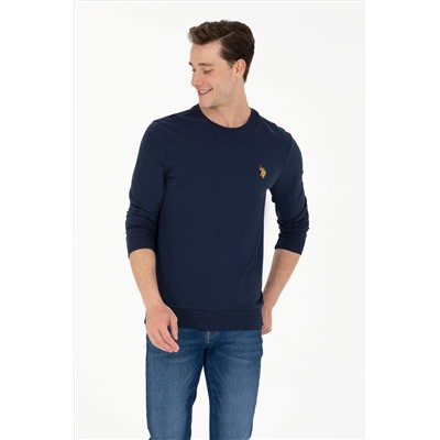Erkek Lacivert Bisiklet Yaka Sweatshirt