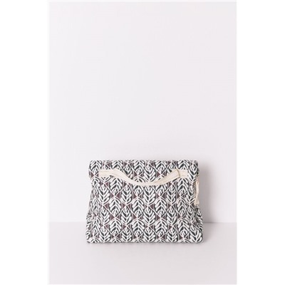 Neceser grande acolchado print hojas