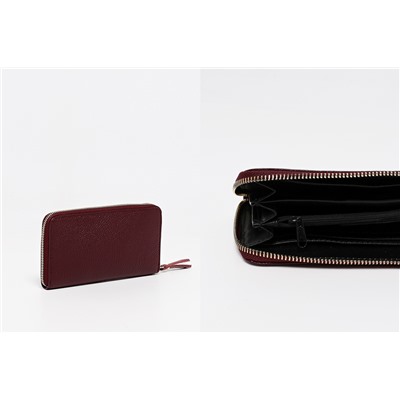 Cartera de piel Pely Burdeos