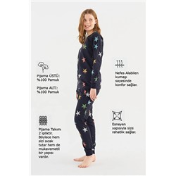 U.S. Polo Assn. 023K1Z6E8T2A0GRP U.S. POLO Assn. Kadın Lacivert Yuvarlak Yaka Pijama Takım 023K1Z6E8T2A0GRP