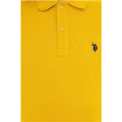 Erkek Koyu Sarı Polo Yaka Basic T-Shirt