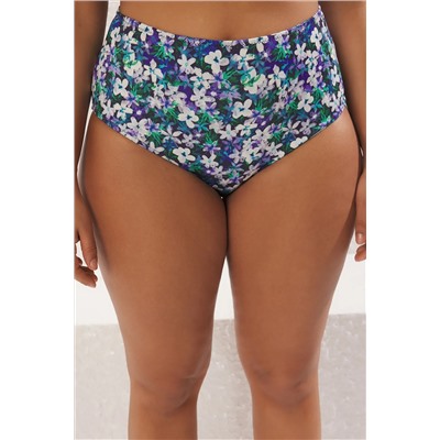 Çok Renkli Çiçek Desenli Pareolu 2'li Set Büyük Beden Bikini Altı TBBSS25CR00003