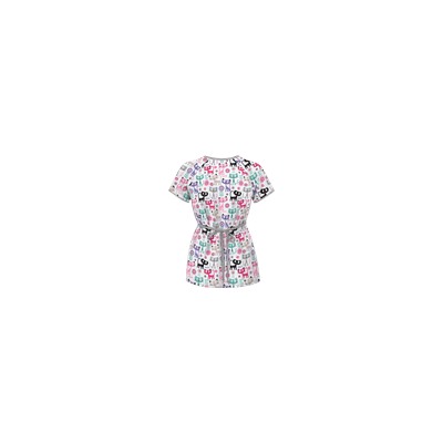 UA Cats Meow White Mock Wrap Scrub Top