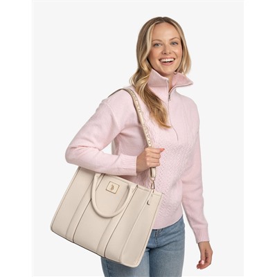 USPA BOX TOTE WITH CROSSBODY STRAP