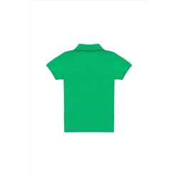 Erkek Çocuk Yeşil Basic Polo Yaka Tişört