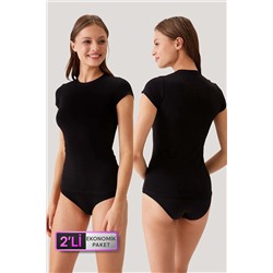 Pierre Cardin2'li Ekonomik Paket Siyah 1005 Kısa Kol Basic T-shirt - Atlet