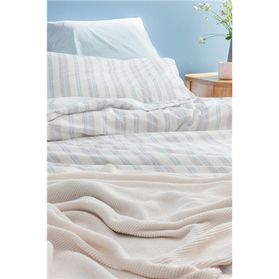 Avery King Size %100 Pamuk Ranforce Baskılı Nevresim Takımı - Mavi/Pembe