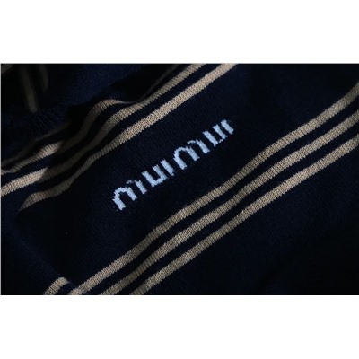 Трикотажная кофта в полоску  Mi*uMi*u