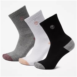 WOMEN'S SAGAMORE BEACH HALF CUSHION CREW SOCKS - 3 PACK