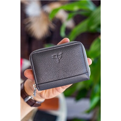Garbalia, Sydney Hakiki Deri Bozuk Para Gözlü Rfid Engelleyici Unisex Antrasit Cüzdan