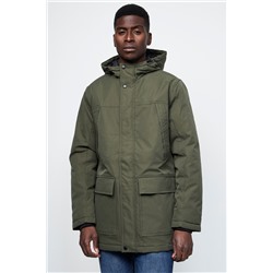 Parka con capucha Caqui