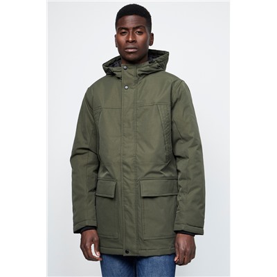 Parka con capucha Caqui