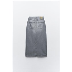 FEW ITEMS LEFT Z1975 DENIM MIDI SKIRT WITH SLIT