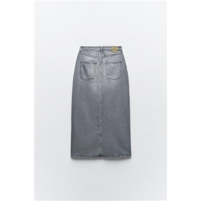 FEW ITEMS LEFT Z1975 DENIM MIDI SKIRT WITH SLIT