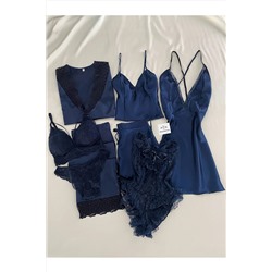 MH Moony Homewears 8'li Saten Satürn Gecelik Pijama İç Giyim Çeyiz Seti satürnçeyiz