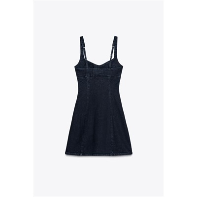 Z1975 STRAPPY DENIM MINI DRESS