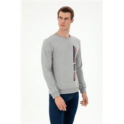 Erkek Gri Melanj Sweatshirt