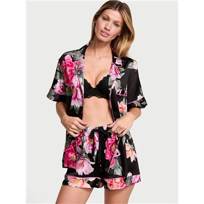 Glazed Satin Short Pajama Set