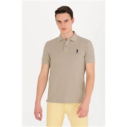 Erkek Haki Basic Polo Yaka Tişört