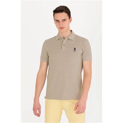 Erkek Haki Basic Polo Yaka Tişört