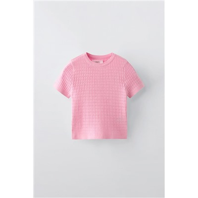 POINTELLE KNIT TOP