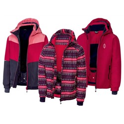 CRIVIT® Kinder Skijacke Mädchen, reflektierende Details