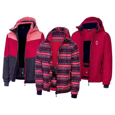 CRIVIT® Kinder Skijacke Mädchen, reflektierende Details