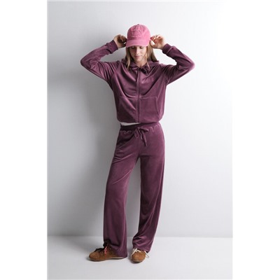 Pantalón terciopelo suave vino