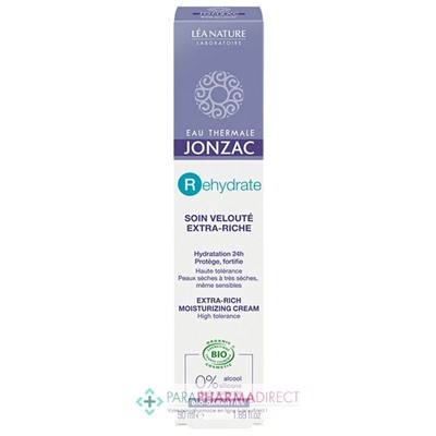 Eau Thermale Jonzac - Rehydrate - Soin Velouté Extra-Riche BIO 50ml