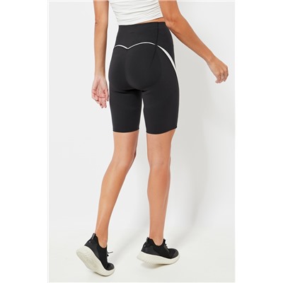 Leggings ciclista de compresión cintura alta - Negro