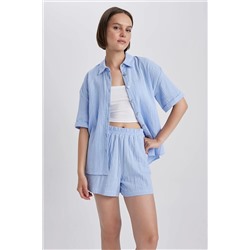 Defacto Oversize Fit Kısa Kollu Gömlek X7356AZ23SM