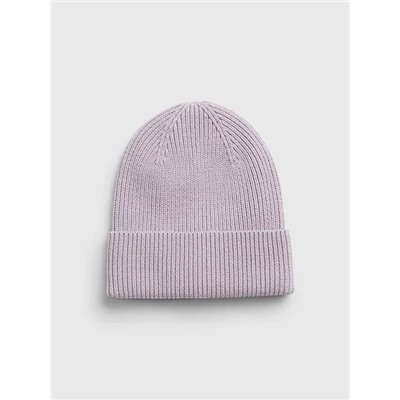 Organic Cotton Ribbed Beanie