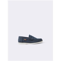 Penny strap deck shoes