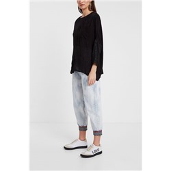Blusa oversize transparencias