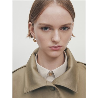 Parka botones cintura ajustable
