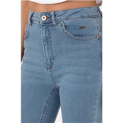 Kadın Açık Mavi Skinny High Waist Fit Jean Pantolon