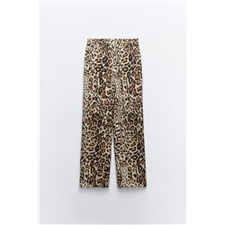 STRAIGHT FIT SNAKESKIN PRINT TROUSERS