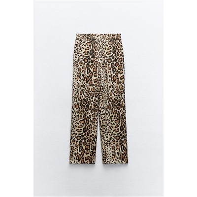 STRAIGHT FIT SNAKESKIN PRINT TROUSERS