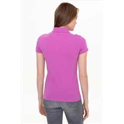 Kadın Menekşe Basic Polo Yaka Tişört